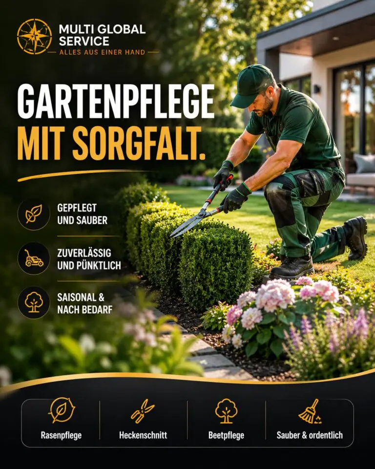Gartenpflege und Heckenschnitt in Bremen und Bremerhaven: Professionelle Rasen- und Beetpflege.