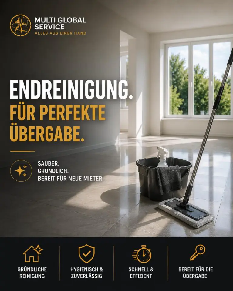 Endreinigung und Wohnungsabgabe in Bremen und Bremerhaven: Gründliche Säuberung für neue Mieter.