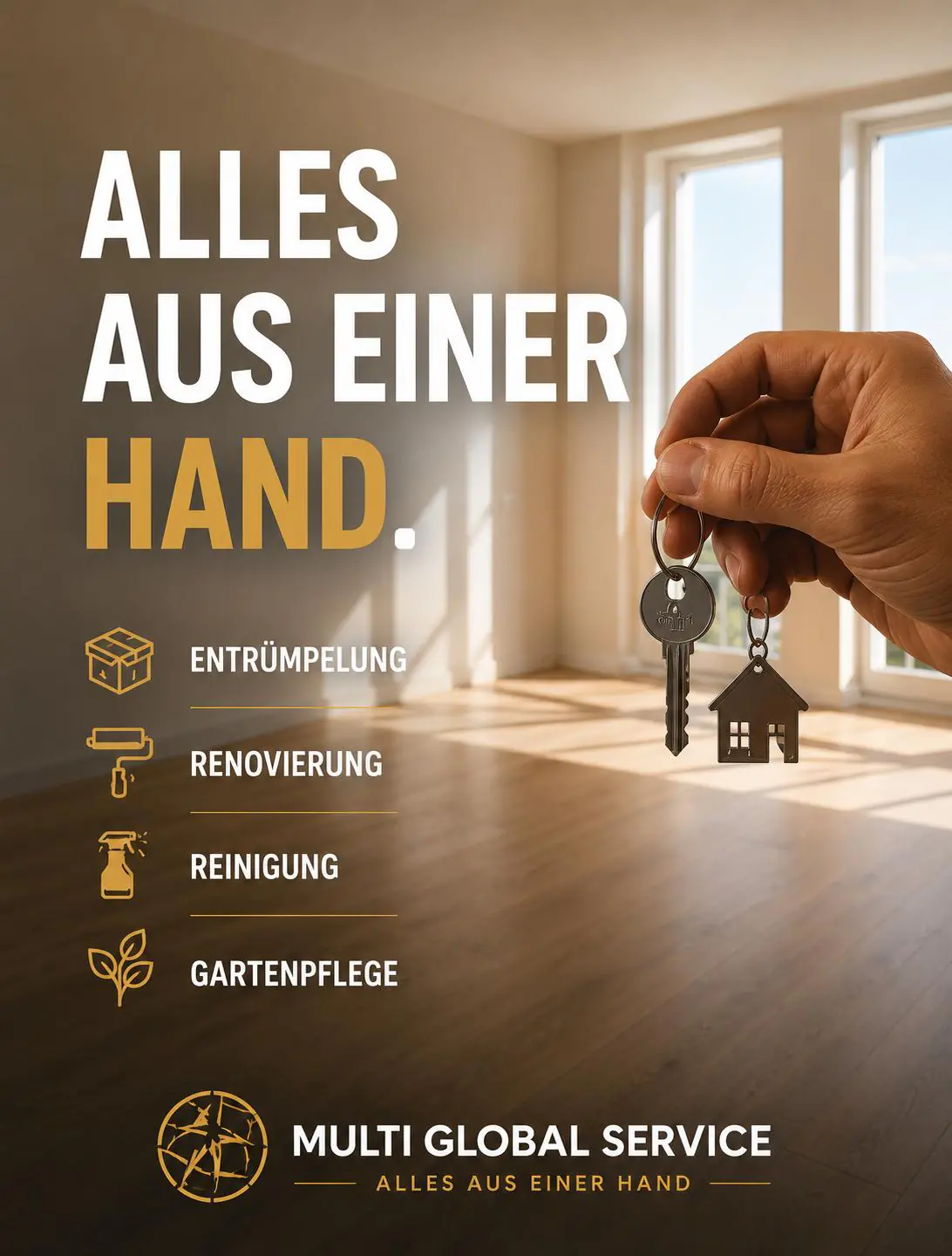 Komplettservice für Immobilien in Bremerhaven und Bremen: Entrümpelung, Renovierung, Reinigung & Gartenpflege.