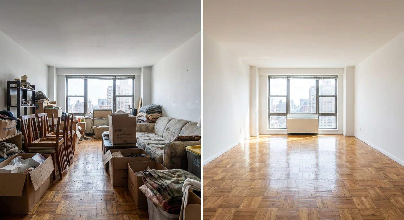 Multi Global Service: Erfolgreiche Wohnungsräumung und Entrümpelung im Vorher-Nachher Vergleich.